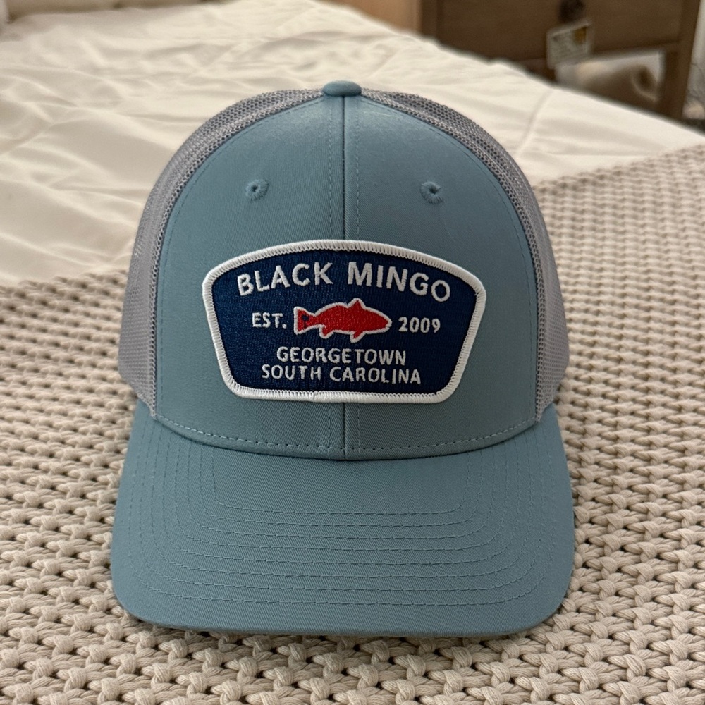 Black Mingo Blue and Gray Trucker Hat